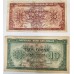 BELGIUM 1943 . FIVE 5 and TEN 10 FRANCS BANKNOTES
